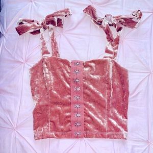 Forever 21 Crushed Velvet Crop Top